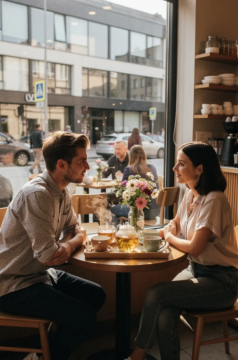Rankos laikantis šiltą arbatos puodelį per užimtos dienos pertrauką.