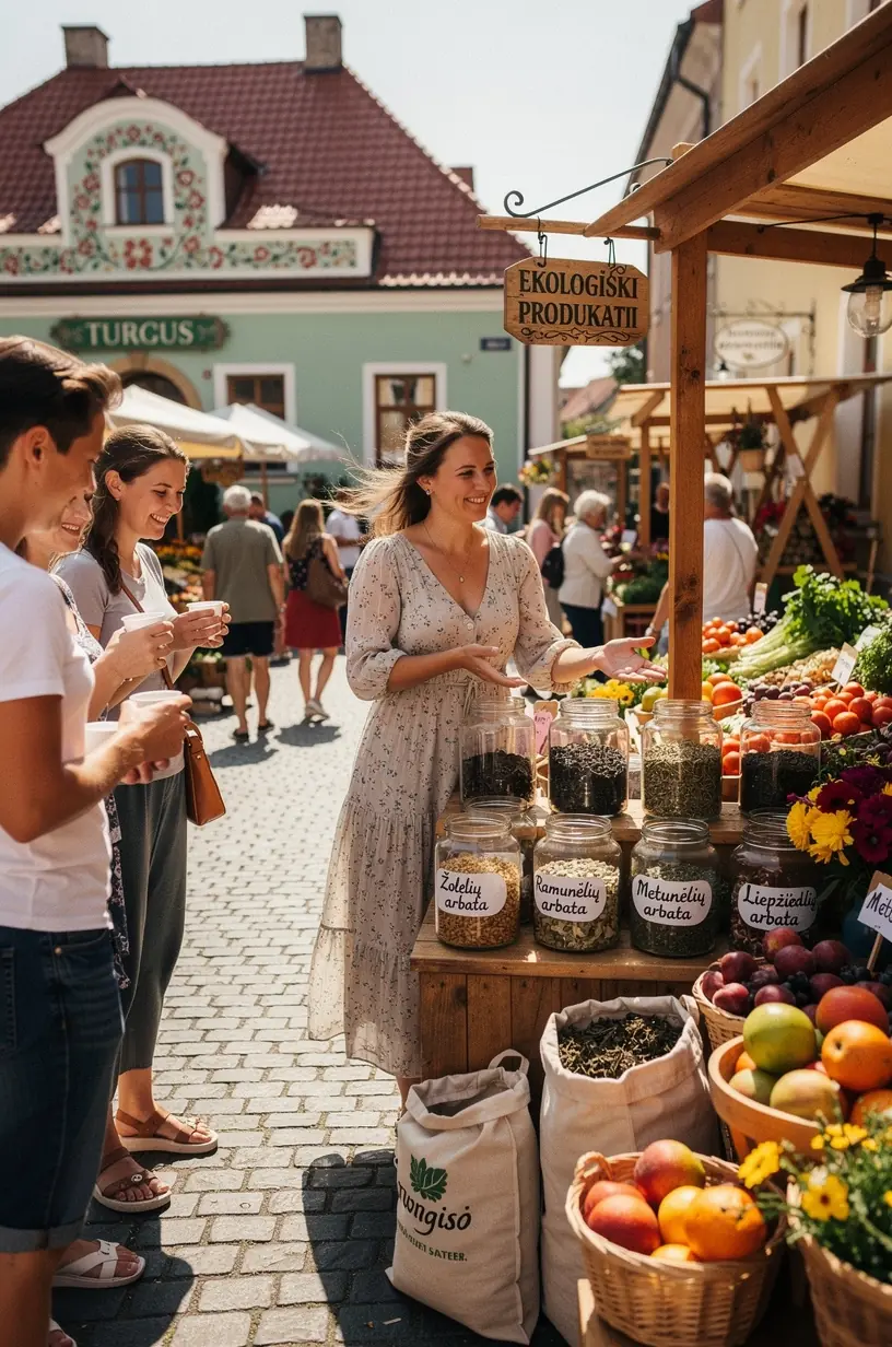 Darbo stalas su arbatos puodeliu, planavimo kalendoriumi ir ramybės žinutėmis.
